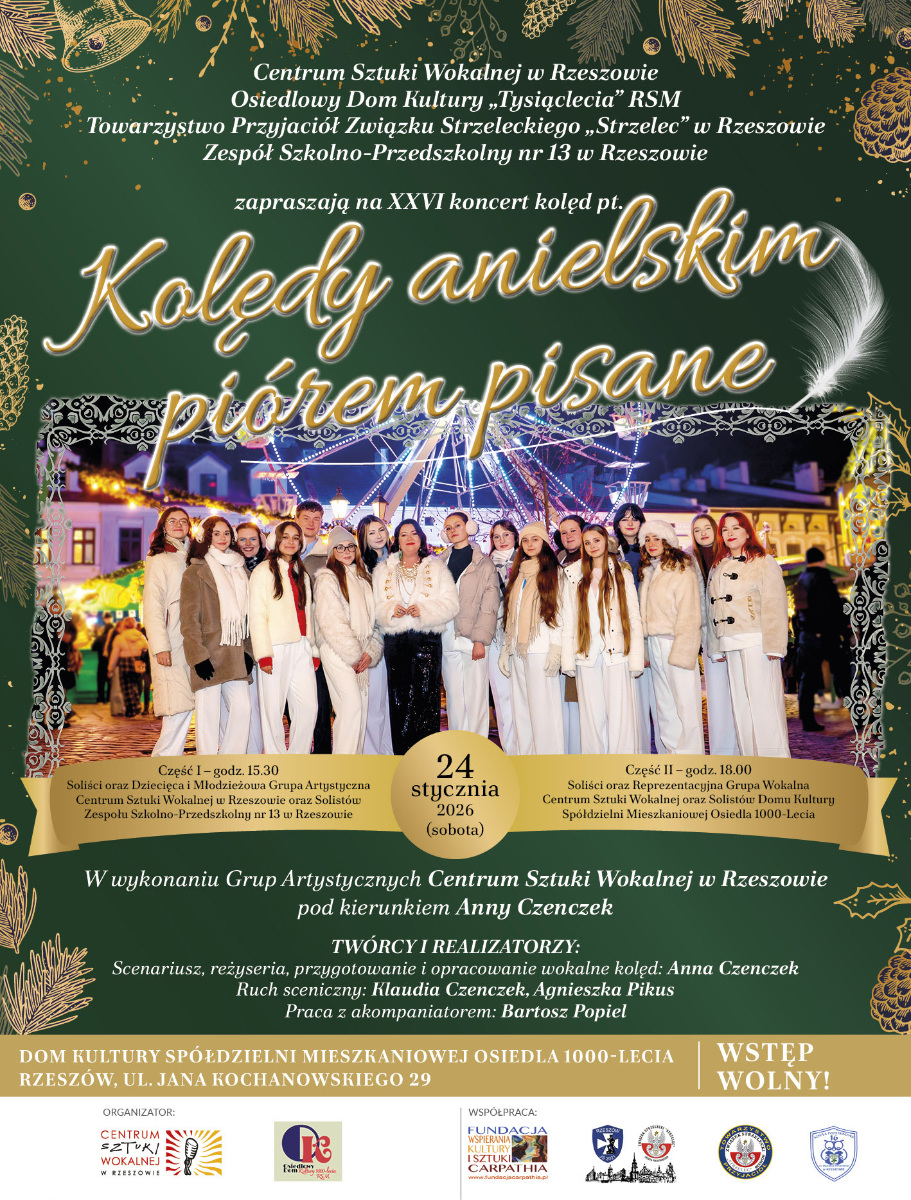 plakat koncert koledy anielskie